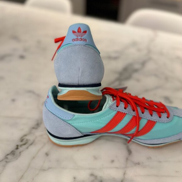 Adidas SL 72 OG | Semi Flash Aqua / Bright Red | Women's Size 7.5 US or 6 UK - Picture 3 of 7